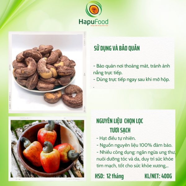 Hạt điều bóc lụa 300g - Ảnh 3