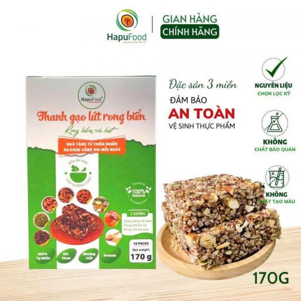 Thanh Gạo Lứt Rong Biển HapuFood