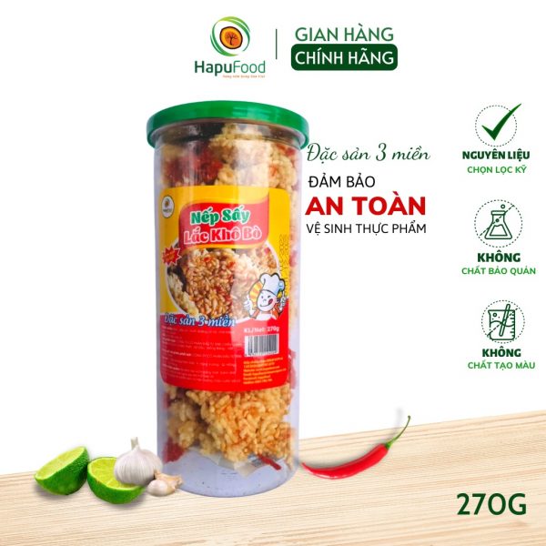 NẾP SẤY LẮC KHÔ BÒ