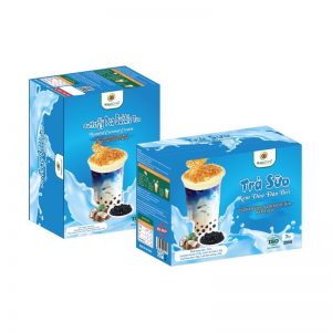 Trà sữa kem dừa đậu biếc