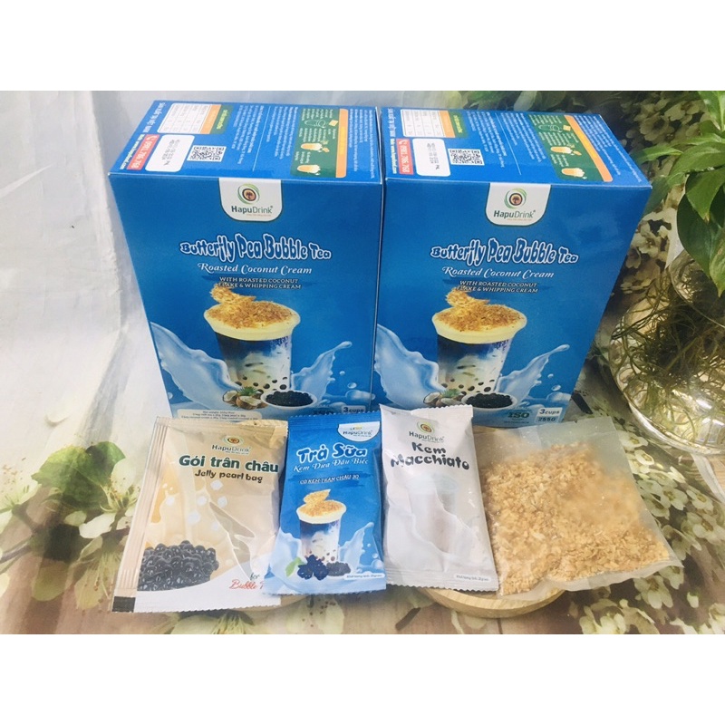 Trà sữa kem dừa đậu biếc - Ảnh 3